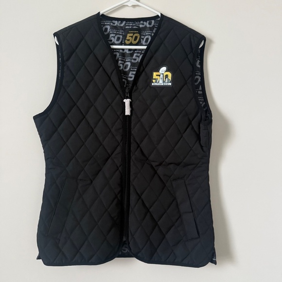 NFL Super Bowl 50 Commemorative Warm Cozy Quilted Women’s Vest - Picture 2 of 7